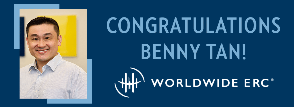 Congratulations to Benny Tan for his Worldwide ERC Meritorious Service Award