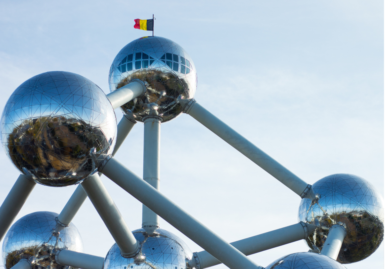 The Atomium the famous landmark of Brussels Belgium