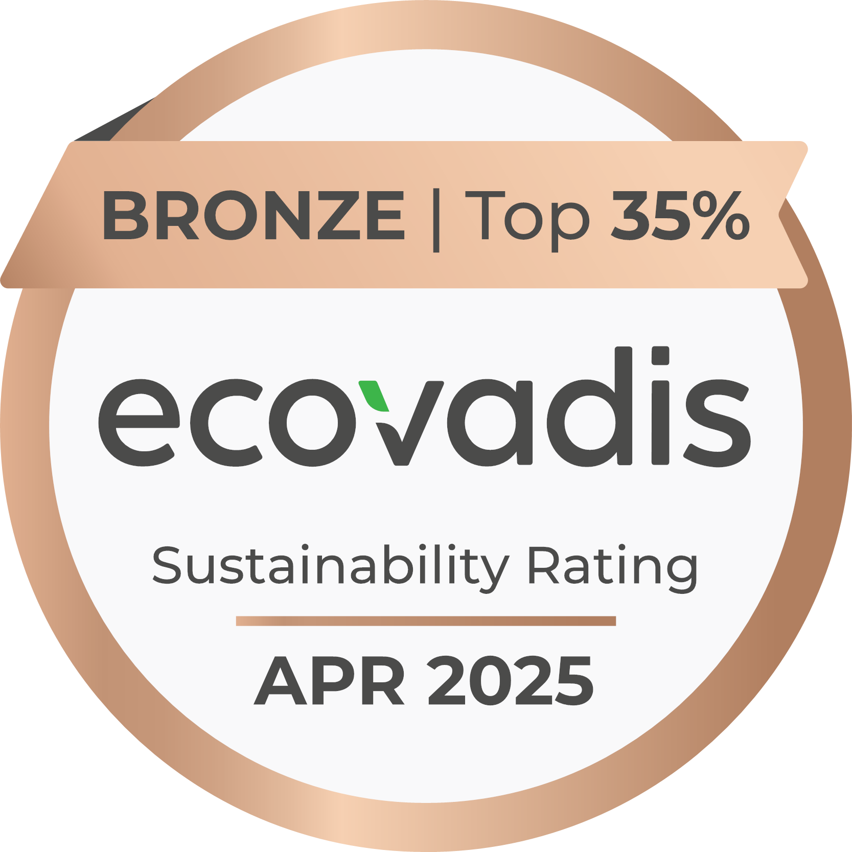2025 EcoVadis Bronze Medal 2025 EcoVadis Bronze Medal